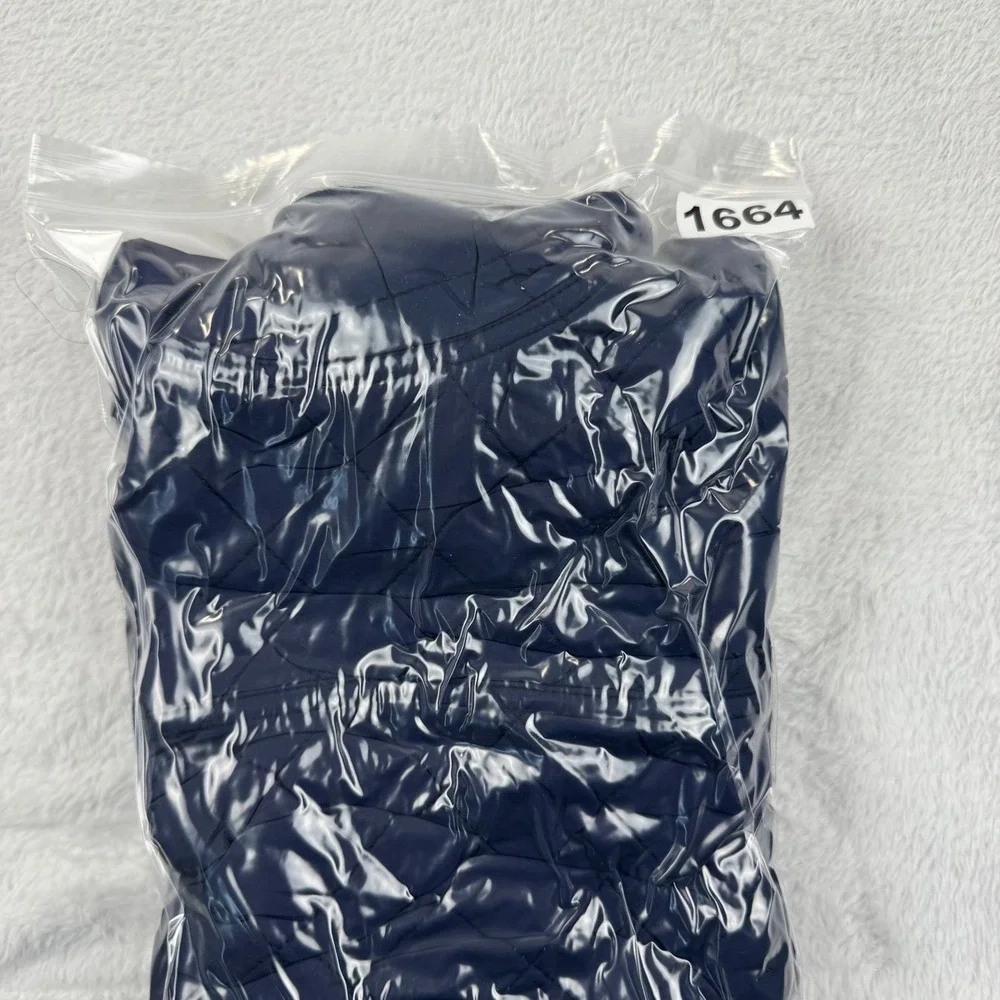 Ralph Lauren Quilted Bunting Pram Suit Baby 6M Navy Blue Fleece Lined Hooded